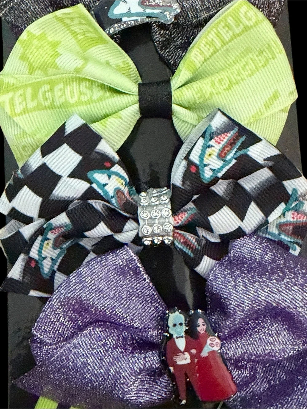 Beetlejuice Hair Bows Set